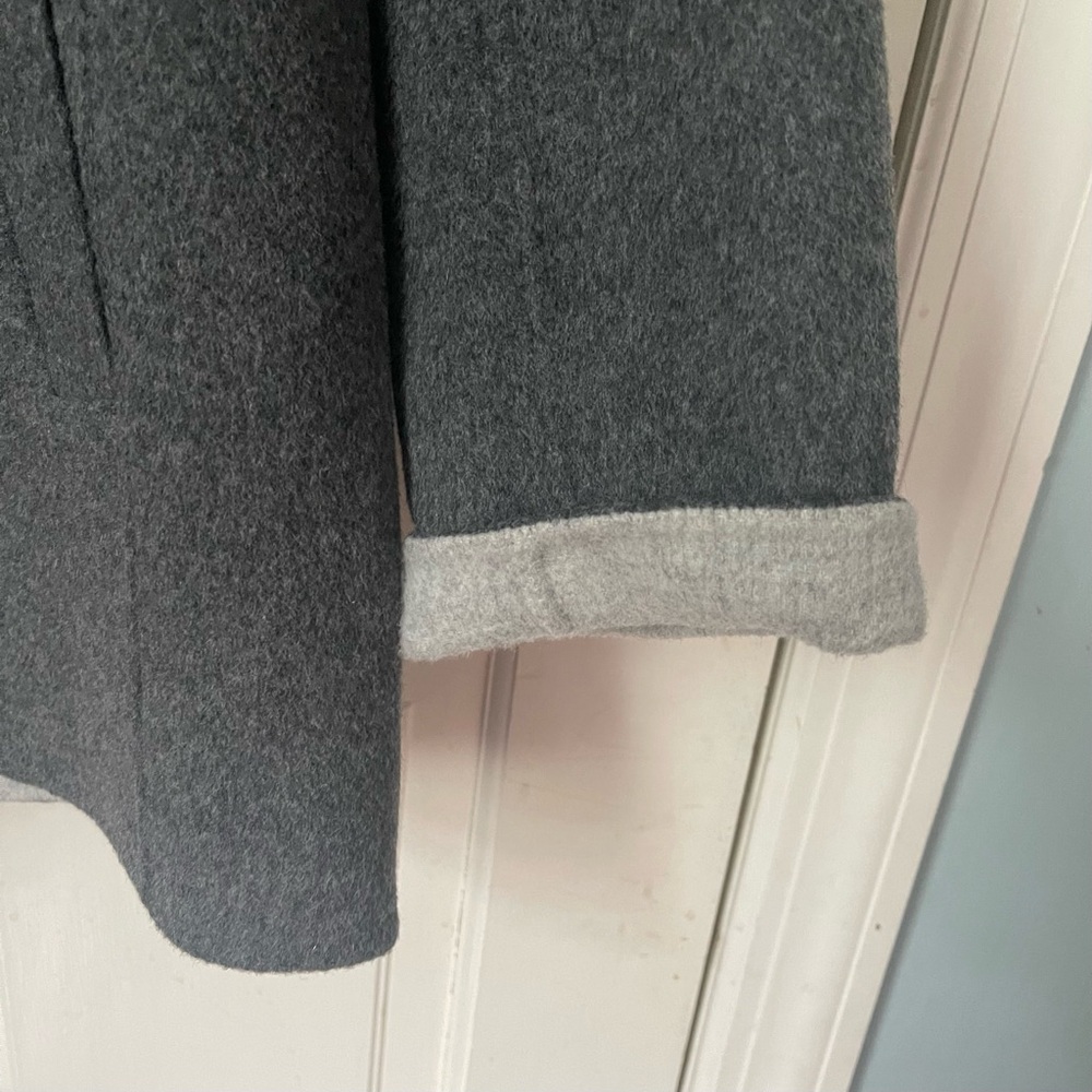 Talbots Double Faced Wool Blazer Size 10 Gray Office Work Career Professional - Picture 7 of 12